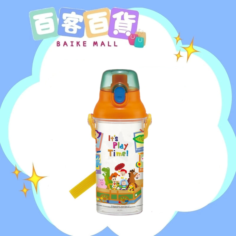 SKATER 透明彈蓋直飲水樽附背帶 480ml-TOY STORY